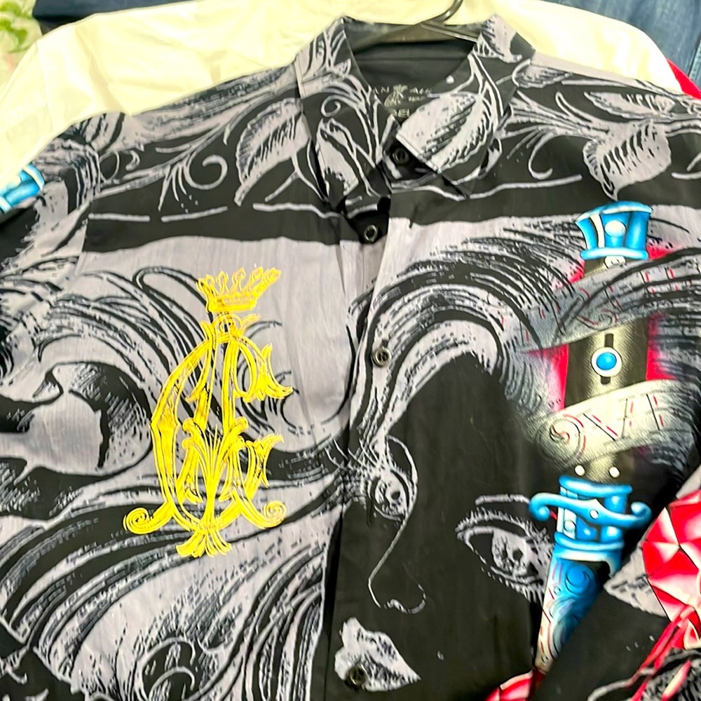 Christian Audigier mens dress shirt